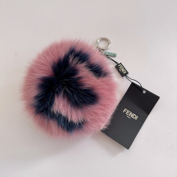 Fendi Accessories - ❌❌SOLD❌❌AUTH Fendi Pom Pom Keychain Bag Charm Pink